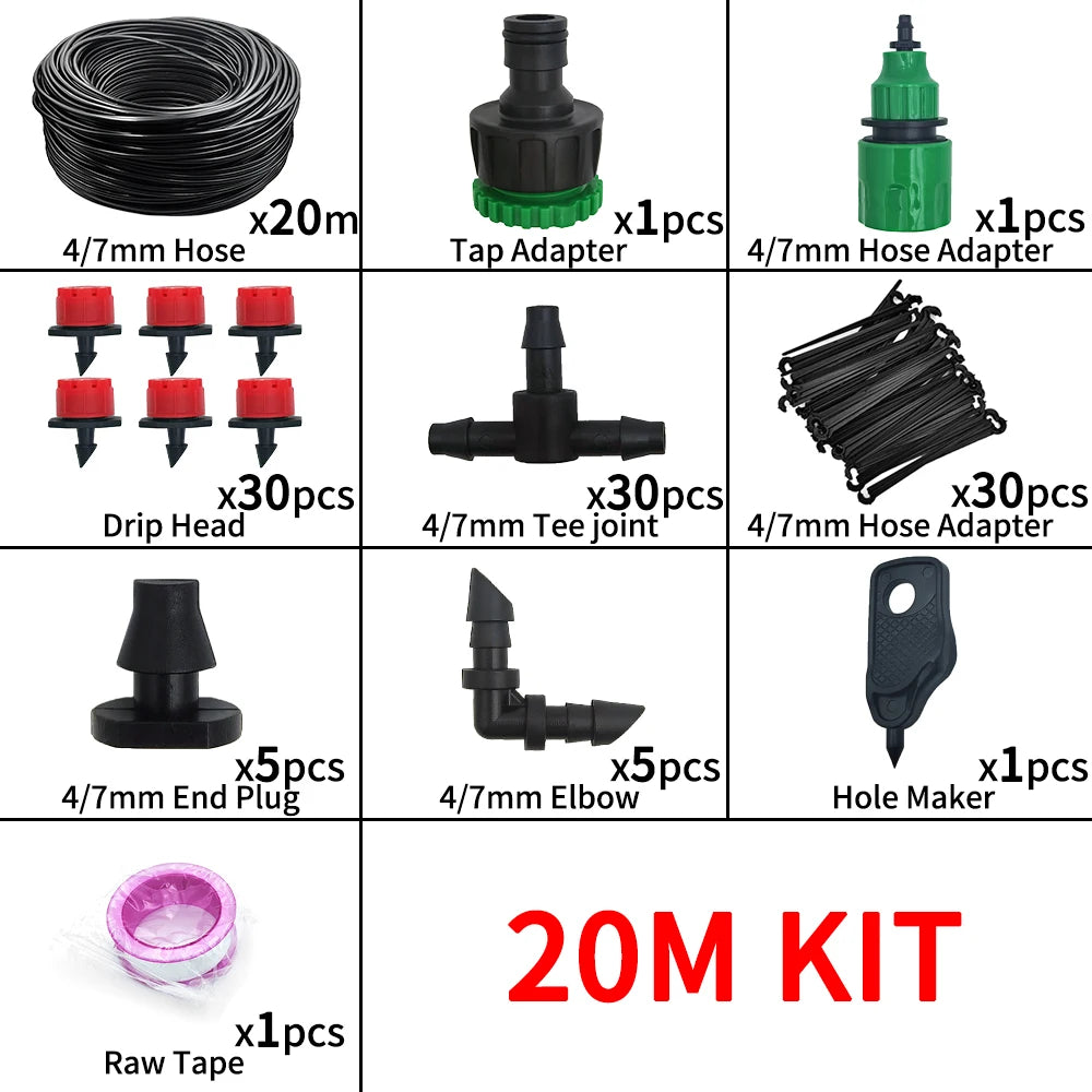 5M-60M Drip Irrigation System Plant Watering Set Watering Kits Adjustable Drippers For Irrigation Micro Garden Watering System