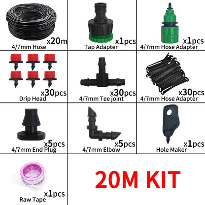5M-60M Drip Irrigation System Plant Watering Set Watering Kits Adjustable Drippers For Irrigation Micro Garden Watering System