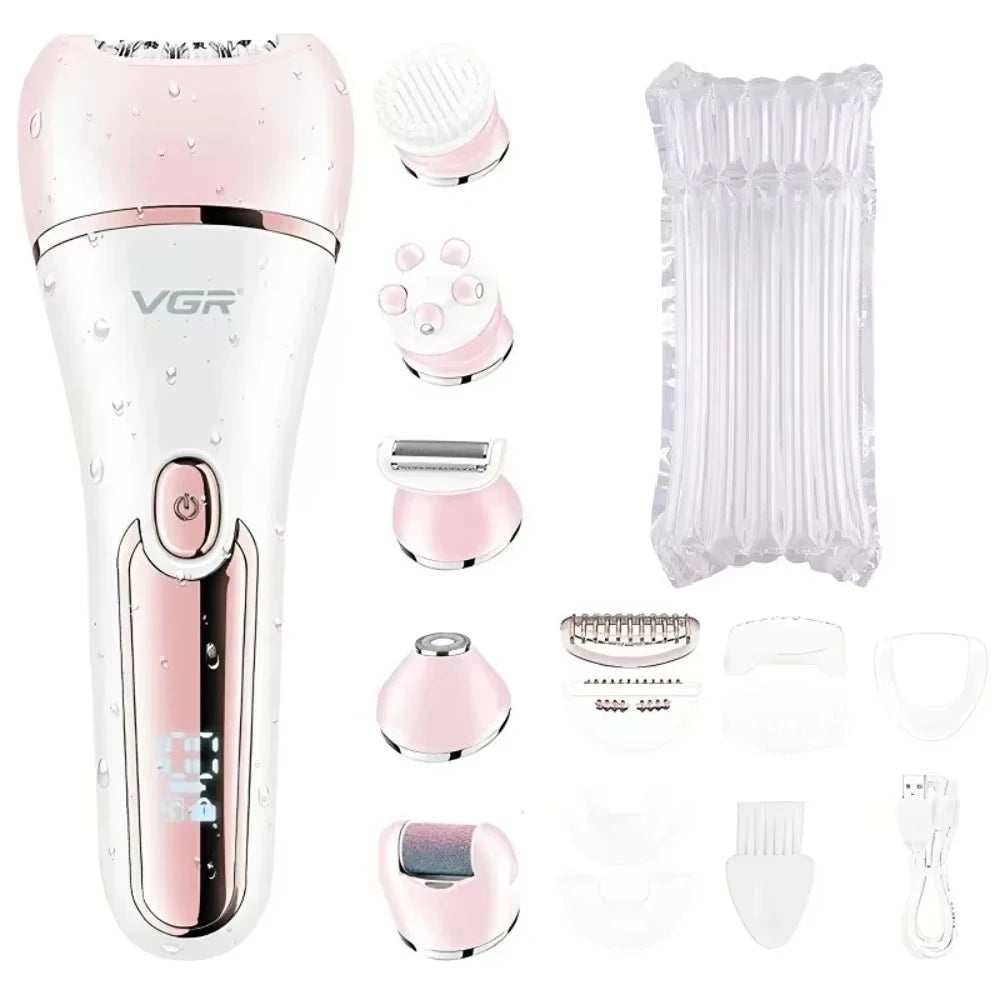 VGR Epilator for Women Hair Remover Electric Epilator Leg Body Bikini Lady Shaver Facial Underarms Hair Removal Tool V-733
