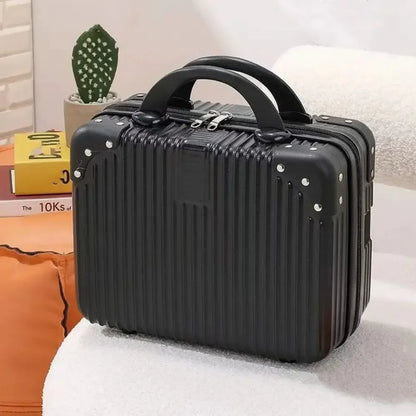 14 inch Mini Women Travel Suitcase Storage Bags Cosmetic Box Hand Luggage Organizer Makeup Case Small Password Box Boarding Case