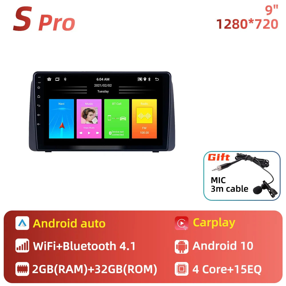 2 Din Android Car Radio for Chrysler Grand Voyager 5 for Dodge Grand Caravan 2011-2020 Screen GPS Multimedia Stereo Head Unit