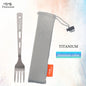 TiTo TiTanium Spork Spoon Tableware Combination Outdoor Camping Titanium Alloy Fork Collection Travel Knife Practical 3Pcs Set
