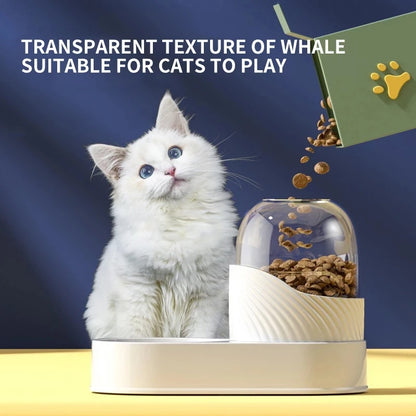2L/3.5L Cat Automatic Feeder Water Dispenser Pet Feeding Food Container Bowl Large Capacity Plastic Solid Vertical Dog Supply