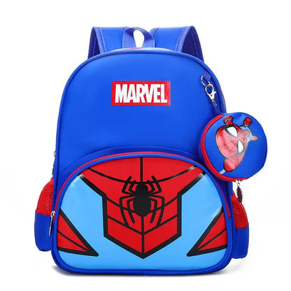 Anime Marvel Backpack Anime Figure Spider Man Iron Man Shoulder Bag Travel Schoolbag for Children Super Heroes Pupil School Bags