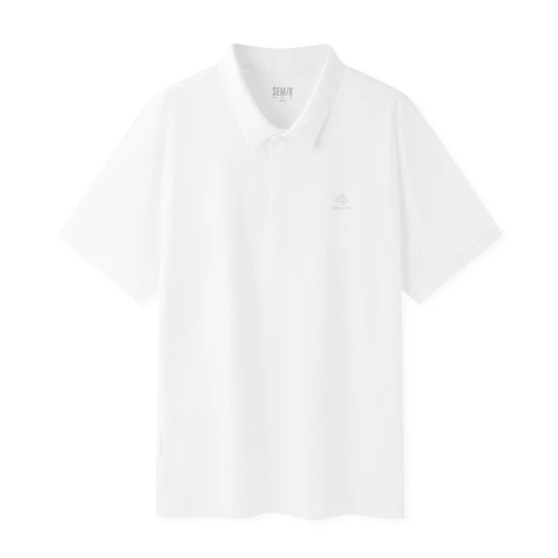 Semir Polo Shirt Men 2024 Summer New Simple Commute Style Soft Cotton Top With Half-Zip