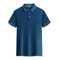 Polo Shirt mens Summer New Mens Short Sleeve Polo Shirt synthetic fiber  Men's Business Casual Polo Shirt S-4XL