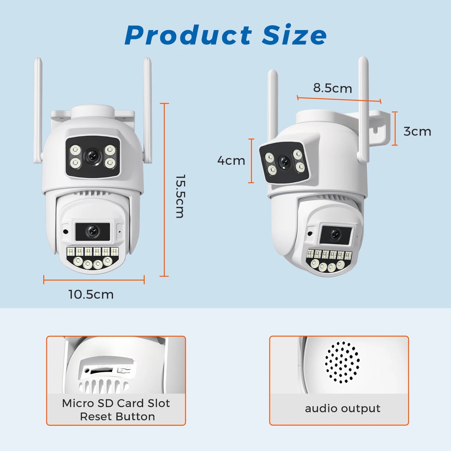 10MP PTZ Wifi IP Camera Dual Lens AI Human Detect ONVIF 5K 2.4G/5G WIFI Surveillance CCTV Cameras Security Protection O-Kam Pro