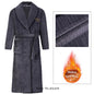 Big Size 3Xl 4Xl Kimono Robe Gown Winter New Men's Homewear Coral Fleece Bathrobe Shower Peignoirs Loose Thicken Nightwear