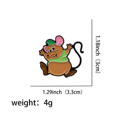 Cartoon Yellow Bear Pig Soft Enamel Pin Children Brooch for Clothes Briefcase Metal Badges Lapel Pins for Backpack Accessories