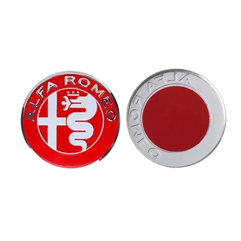 75mm Car Front Hood Rear Emblem Styling for Alfa Romeo Sportiva 156 Stelvio Giulia Giulietta Trunk Badge Sticker Logo Accessorie