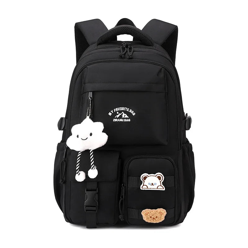 Korean Style Daily Backpack For Women Packsack Waterproof nylon Fabric Travel Backpacks Girls School Bag Teenagers Casual Bags