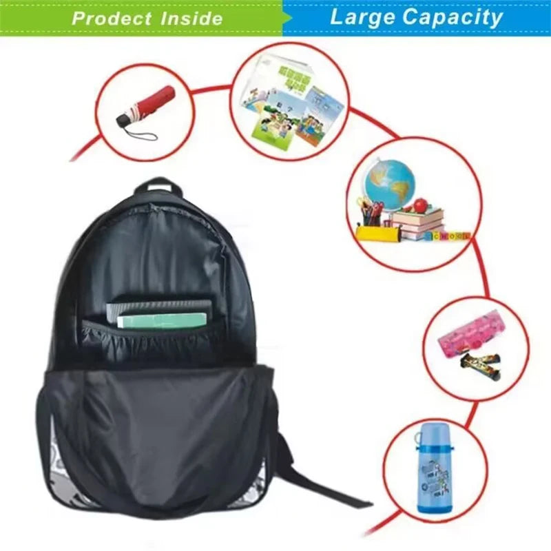 3Pcs Set LankyBox School Backpacks with Lunch Bag Pencil Case,Cartoon Large Capacity School Bags for Grade 1-4,Mochila for Pupil