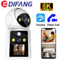 DIFANG yoosee 4K Two Way Video Call WiFi Camera, Dual Lens, Auto Tracking, Night Vision, Indoor Wireless Baby Monitor Camera