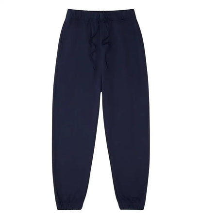 330g Mens 100% Cotton Spring Casual Long Pant French Terry Plain Brown Jogger Sports Trousers Male Flat Unlined Pocket Sweatpant