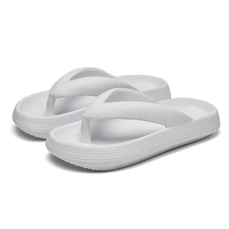 Men'S Platform Flip Flops Summer Soft Sole Eva Slippers For Men Outdoor Casual Beach Shoes Home Non-Slip Bathroom Slides Shoes