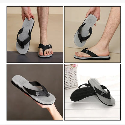 Flip-Flops For Men 2024 Summer Anti-Skid Breathable Home Outdoor Comfortable Slippers Daily Casual Men Flip-Flops Beach Slippers