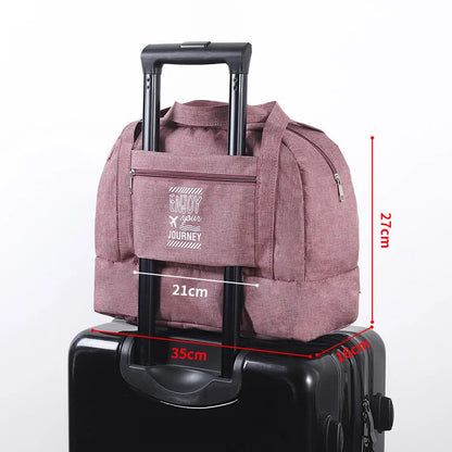 Women's Large Capacity Travel Bag Fitness Yoga Handbag Wet and Dry Wide Shoulder Strap Outdoor Tote Bag