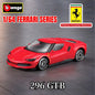 Bburago 1:64 Ferrari 488 Pista Replica Car Model Scale F40 F50 458 296 GTB Enzo Diecast Traffic Miniature Art Figure Kid Boy Toy