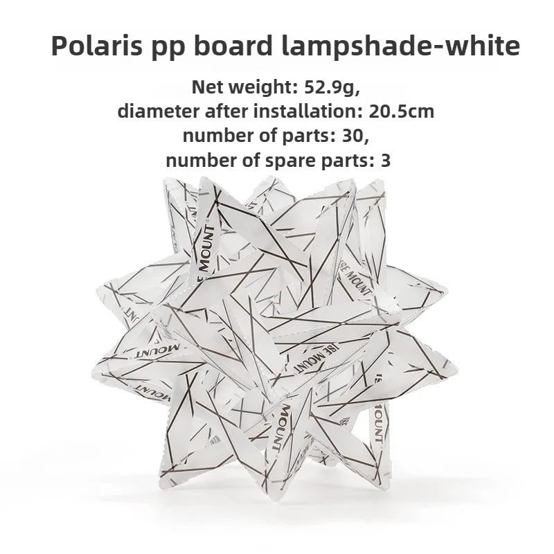 ISE MOUNT Outdoor Polaris PP Panel Lampshade Camping Light Color Waterproof Lampshade Portable Camping Accessories