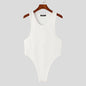 INCERUN Tops 2023 Korean Style Sexy Men's Fashion Simple Solid Waistcoat Casual All-match Male Sleeveless Jumpsuits  Vests S-5XL