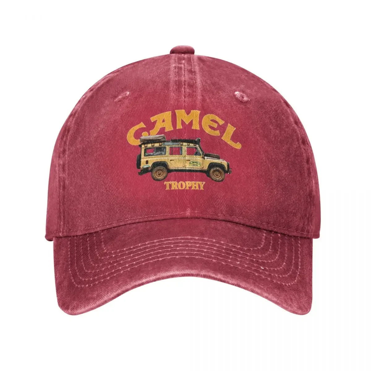 Camel Trophy Logo Unisex Style Baseball Caps Distressed Denim Washed Hats Cap Vintage Outdoor Workouts Adjustable Snapback Cap