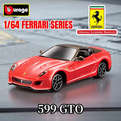 Bburago 1:64 Ferrari 488 Pista Replica Car Model Scale F40 F50 458 296 GTB Enzo Diecast Traffic Miniature Art Figure Kid Boy Toy