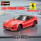 Bburago 1:64 Ferrari 488 Pista Replica Car Model Scale F40 F50 458 296 GTB Enzo Diecast Traffic Miniature Art Figure Kid Boy Toy