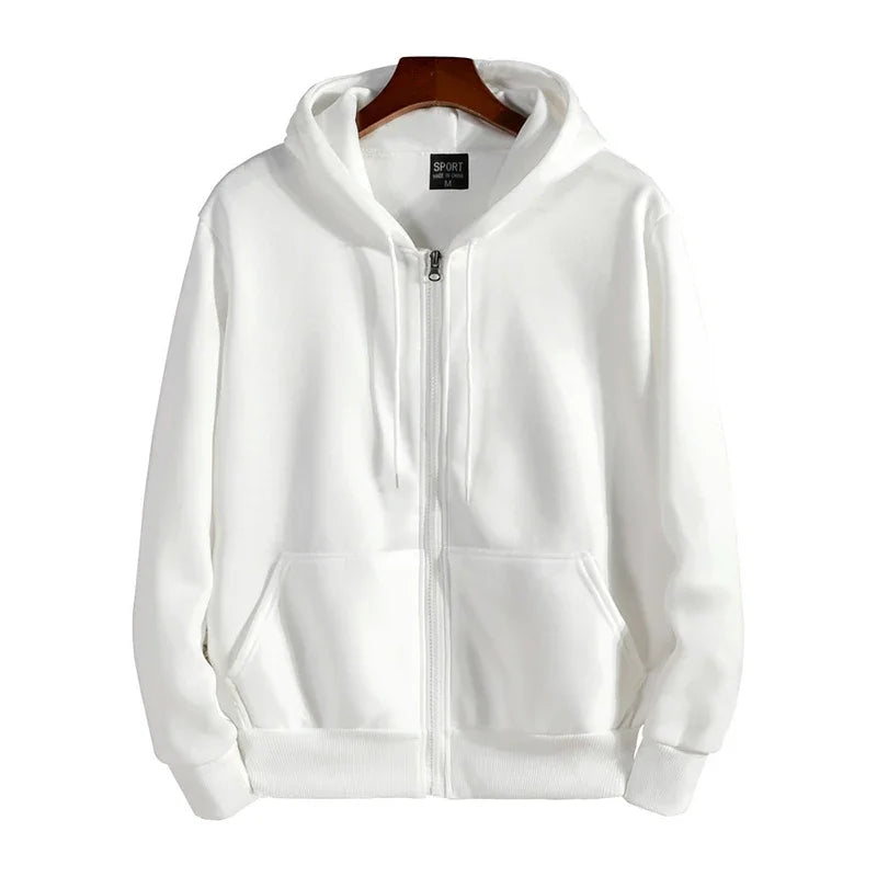 Men's Solid Suits Zipper Hoodies+ Pants Spring Autumn Casual Fitness Sports Hot Elastic Male Clothes Outfit Drawsting Pants
