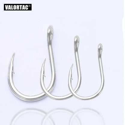 big single hook for treble hook replacement, alloy anti rust coating, barbed sea water fishhooks for fishing