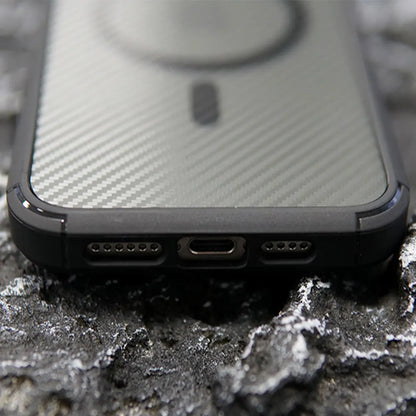 Mag Safe Carbon Fiber Phone Case For iPhone 16 15 14 13 12 11 Pro Max Shockproof Armor Cover For iPhone 16 Plus Magnetic Case