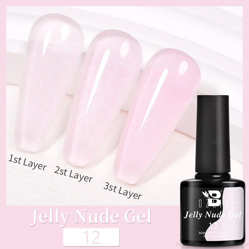 BOZLIN 5ML Color Solid Nail Gel Colorful Painting Nail Art Varnish Semi Permanent Solid Polish UV Nail Gel Top Coat Manicure