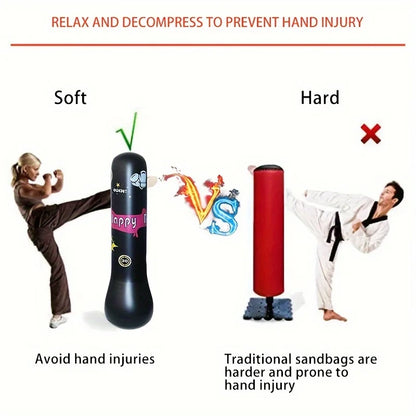 Inflatable Bopper Kids Punching Bag with Bounce-Back Action Inflatable Punching Bag for Kids Presents Inflatable Toys for Kids