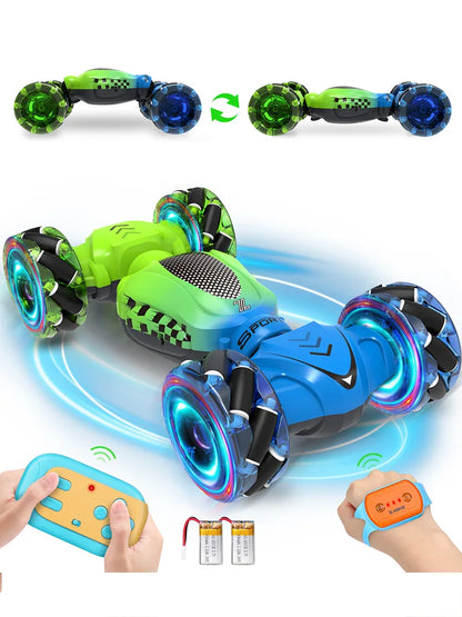 Remote Control Car Toy for Boys and Girls Gesture Sensing RC Stunt Car 4WD Transform Drift RC Cars with Lights Birthday Gift Kid
