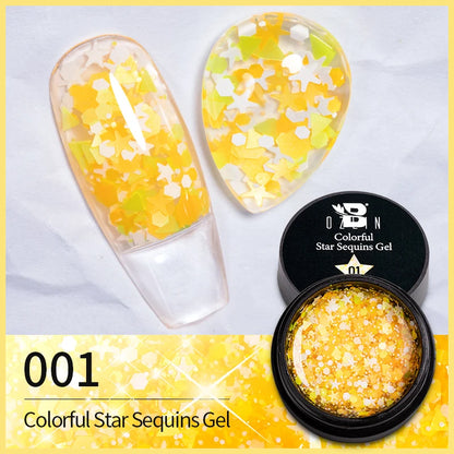 BOZLIN 5ML Color Solid Nail Gel Colorful Painting Nail Art Varnish Semi Permanent Solid Polish UV Nail Gel Top Coat Manicure