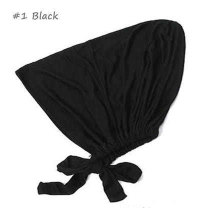 Islamic Headscarf Hijab Bonnet Female Turban Hat Ladies Headband Cap Muslim Women's Under Scarf Caps Soft Cotton Inner Hijabs