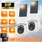 5MP PTZ Solar Power IP WiFi Camera Outdoor IP66 Waterproof 5X Zoom 8000mAh Built-in Battery Surveillance Cam PIR Human Detection