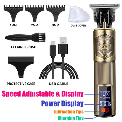 T9 Electric Hair Clippers Vintage Hair Trimmer Barber Hair Cutting Machine Mens Gifts Beard Shavers Shaving Machine