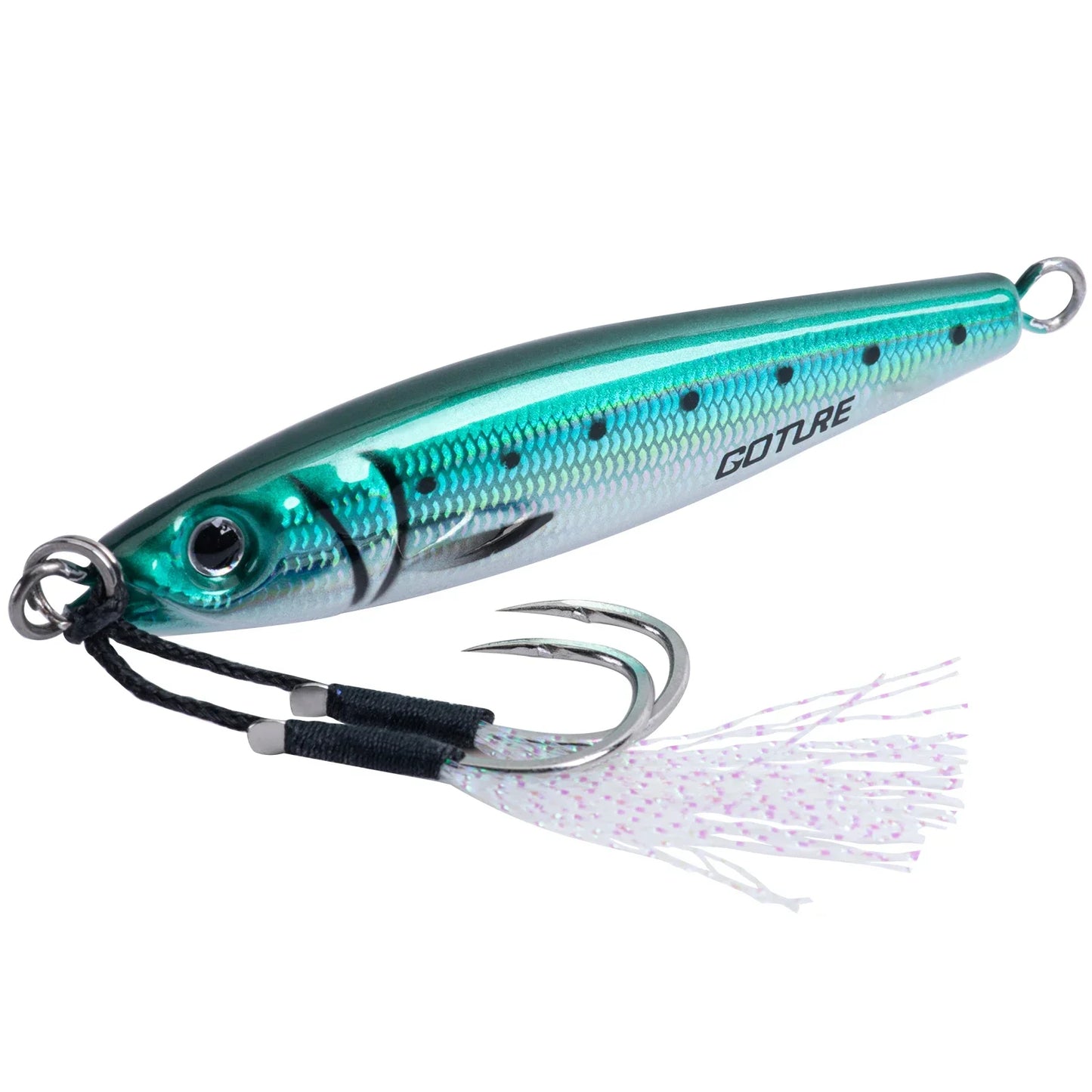Goture 30g 40g 60g 80g 100g 150g Metal Jigs Lures 3D Large Sea Fishing Lure Sinking Jigging Lure Saltwater Boat Artificial Bait