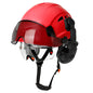 Bluetooth 5.0 Earmuffs Safety Helmet With Visors For Engineer ABS Carbon Fiber Pattern Construction Hard Hat Industrial Cap ANSI