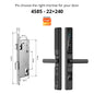 TUYA WIFI Waterproof Smart Door Lock Fingerprint APP Password RFID Card Keyless Digital Electronic Lock Aluminum/Glass Sliding