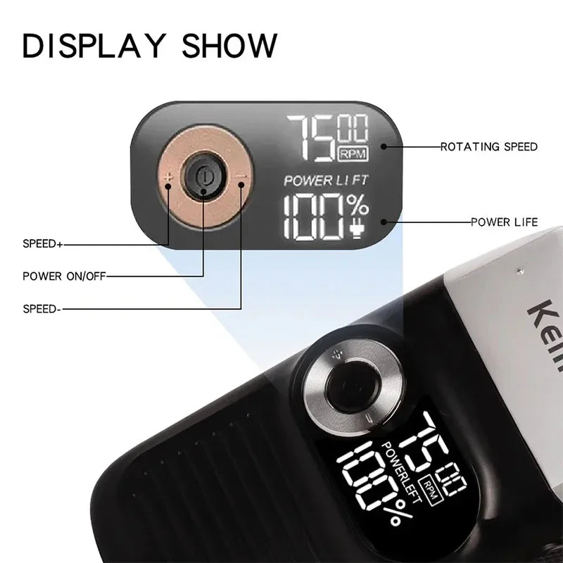 Kemei KM-2026 Men's Electric Shaver Professional Hair Clipper LCD Display Beard Trimmer Hair Trimmer Machine USB Shaver Male