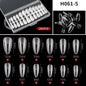240pcs Semi-frosted Matte Fake Nails Long Coffin Stiletto Artificial False Nails Tips Clear Fake Nail Art Tips For Extension