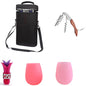 Soft Cooler Wine Bottle Insulated Bag for Wine Thermal 2 Drink Bottle 750ml Beer Outdoor Bag for Travel Carrier Tote Wine Glass