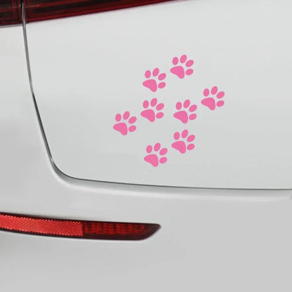 Car Sticker And Decals Paw 3D Animal Dog Cat Bear Foot Prints Footprint Decal Car Sticker Green Red Black White Pink Yellow Blue