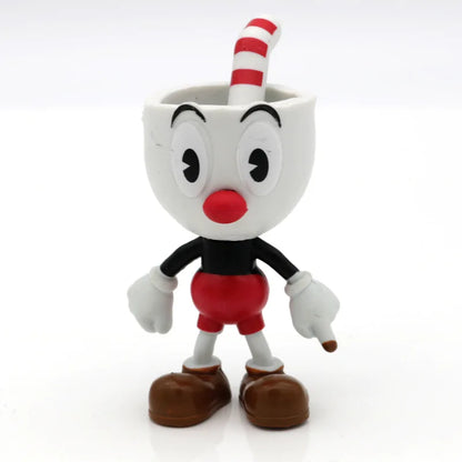 6pcs 9cm PVC Cup Head Game Model Cuphead Anime Action & Toy Figures Set