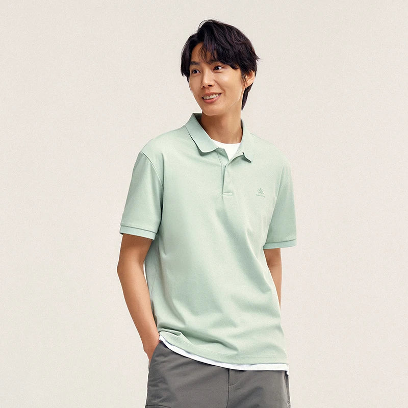 Semir Polo Shirt Men 2024 Summer New Simple Commute Style Soft Cotton Top With Half-Zip