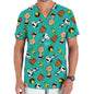 Hospital Nurse Uniforms Women Medical Uniform Print Scrub Top Snoopy Dental Clinic Work Clothes Mens Scrubs Short Sleeved Jacket