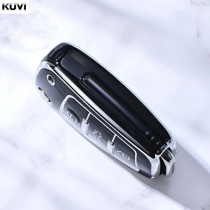 Soft TPU Car Flip Key Case Cover Holder For Audi A1 A3 A6 A6L Q2 Q3 Q7 TTS R8 S6 RS3 Key Protection Shell Fob Accessories