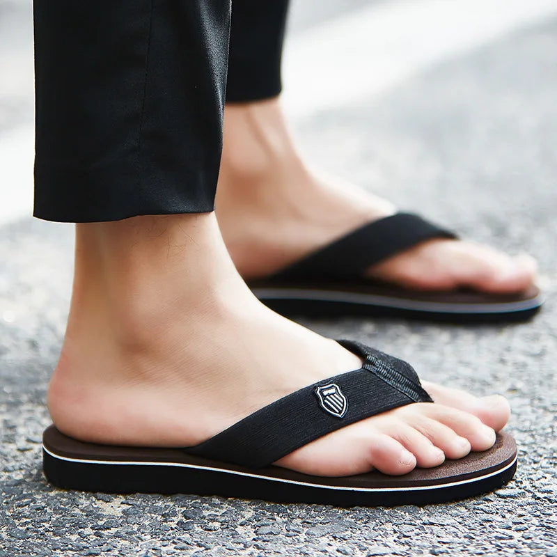 Flip-Flops For Men 2024 Summer Anti-Skid Breathable Home Outdoor Comfortable Slippers Daily Casual Men Flip-Flops Beach Slippers