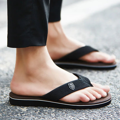 Flip-Flops For Men 2024 Summer Anti-Skid Breathable Home Outdoor Comfortable Slippers Daily Casual Men Flip-Flops Beach Slippers